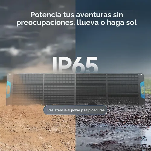 Vista 6 de Renogy Panel solar portátil de 200W, panel solar plegable con protección IP65 a prueba de agua, respaldo de energía solar, cargador solar