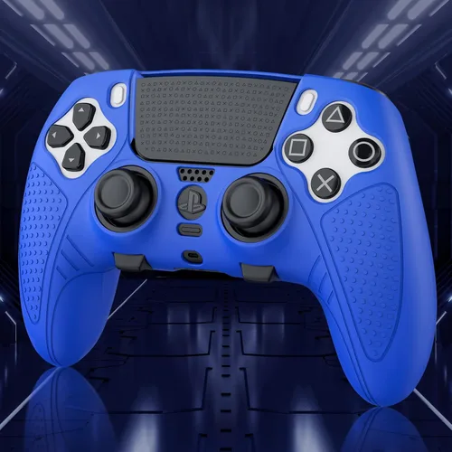 Vista 2 de BRHE Funda de silicona antideslizante para PS5 Edge Controller Protector de goma suave para ps5 Edge controlador inalámbrico con 2 tapas de agarre