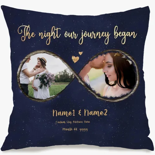 Vista 11 de Personalized Birthday Photo Pillow Case Using one Central Picture with Custom Text Creating a Festive Cushion That Also Holds Gift Meaning