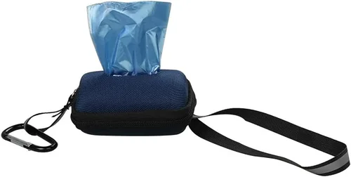 Vista 4 de 1400 unidades de 40 rollos de bolsas para excrementos de perro con dispensador, color azul