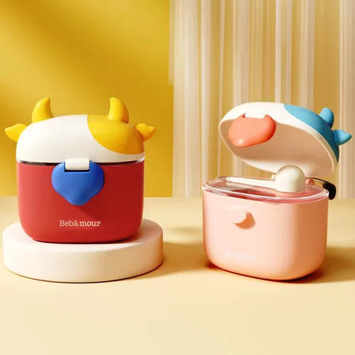 Vista 2 de Bebamour Dosificador de Fórmula para Bebés, Contenedor Portátil para Leche en Polvo y Golosinas de Caramelo con Cuchara y Nivelador, sin BPA