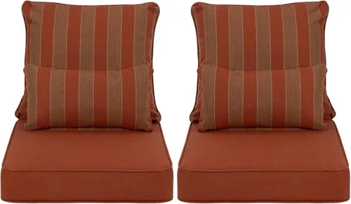 Vista 24 de Aoodor Cojín para Silla al Aire Libre, 55.9 x 61 cm Resistente al Agua, Resistente a la Decoloración, Cojines de Asiento de Patio de Olefina