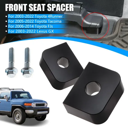 Vista 9 de Espaciador de asiento de 1 pulgada para elevar la parte trasera de los asientos delanteros, kit de elevación y reclinación ajustable para asiento