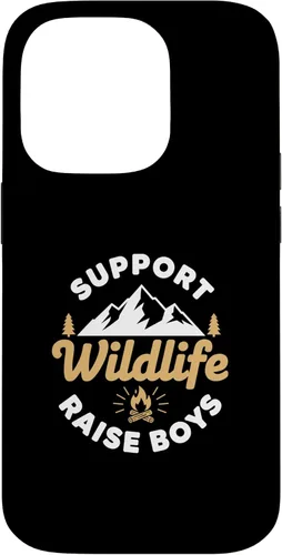 Vista 17 de Parent Support Wildlife Raise Boys - Mom Dad Outdoors Case for iPhone 16