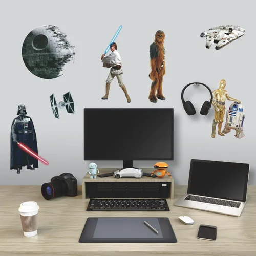 Vista 2 de RoomMates Star Wars Clásico Adhesivos de Pared Desprendibles y Pegables, Multicolor