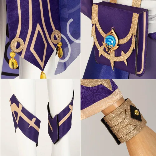 Vista 6 de Candace - Juego de cosplay de Candace, disfraz de Halloween, carnaval, Sumeru, conjunto completo para mujer