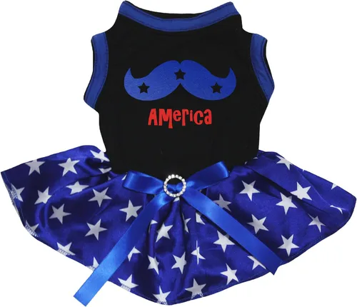 Vista 4 de petitebella cachorro perro ropa nacional corazón tema mascota vestido, XS, Australia