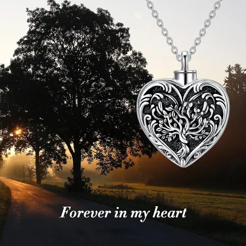 Vista 6 de SOULMEET Cremation Jewelry for Ashes, Sterling Silver Urn Necklace for Ashes Women Men, Cherish Memories Cremation Jewelry to Keep Someone Near to