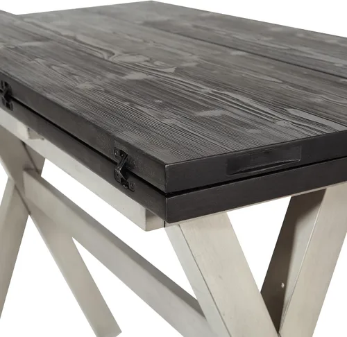 Vista 10 de OSP Home Furnishings Kristen - Escritorio extensible abatible para mesa de comedor, acabado carbón