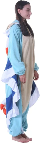Vista 4 de DarkCom Pijama de una pieza de animal para mujer y hombre, disfraz de Halloween, ropa de dormir de Navidad