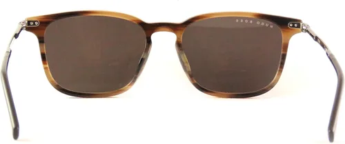 Vista 4 de Hugo Boss 1020S - Lentes de sol rectangulares para hombre, 2.126in (cuerno marrón, marrón), cuerno marrón