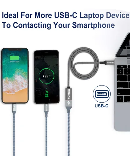 Vista 5 de Adaptador USB C a USB 3.0 de 3.3 pies, tipo C macho a USB A hembra, adaptador USB-C a USB, adaptador OTG a USB para iPhone 17 16 15 14 13 Plus Pro