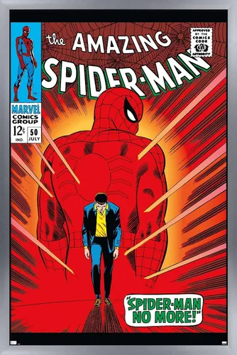 Vista 11 de Trends International Marvel Comics Amazing Spider-Man #50 - Póster de pared, 22.4 pulgadas de largo x 14.7 pulgadas, versión enmarcada en madera
