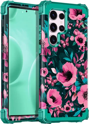 Vista 13 de Miqala Funda para Galaxy S23 FE 5G, brilla en la oscuridad, tres capas, resistente, a prueba de golpes, protección de cuerpo completo, parachoques