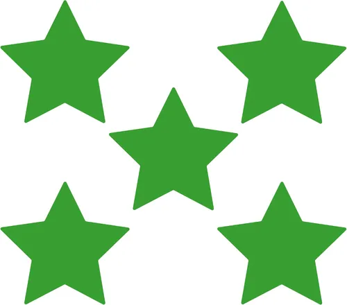 Vista 78 de LiteMark Calcomanías de vinilo mate extraíbles con diseño de estrella Blanco