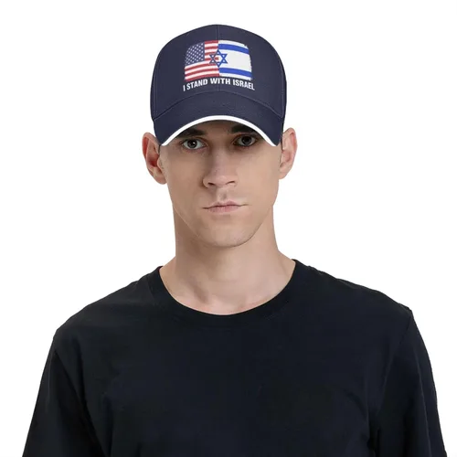 Vista 9 de Kkaingg Support Israeli, gorra de béisbol con la bandera de Israel con la bandera de Israel, gorra de camionero para hombre, sombrero de papá