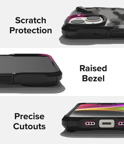 Vista 9 de Ringke - Funda para iPhone 14 Plus [Fusion-X Camo Negro] Parachoques aumentados, agarre cómodo, antideslizante, resistente, cubierta protectora a