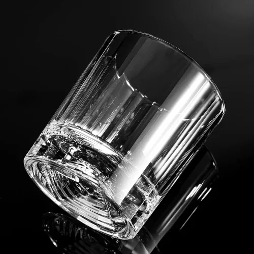 Vista 4 de XIANGBAN Vasos de whisky, vasos de bebida cortados a mano de 10 onzas, vasos de whisky de cristal de cristal, vasos de borbón, vidrio anticuado 2