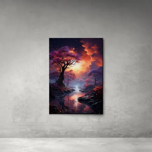 Vista 6 de Northern Lights Tree, Aurora Borealis Prints, Winter Wonderland, Nature Decor, Modern Wall Art, Canvas & Metal Prints, Canvas, Art Decor