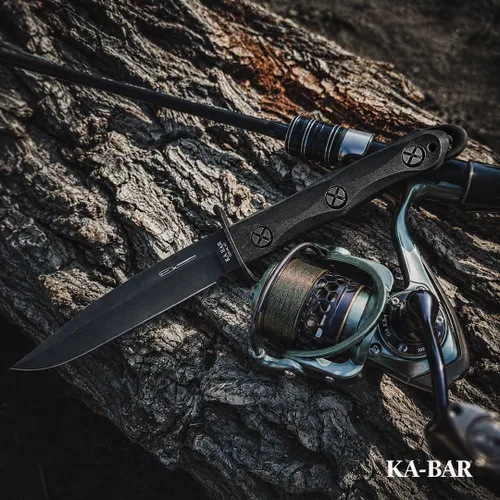 Vista 6 de KA-BAR JOHN EK BOWIE EK45 MODELO 5 CUCHILLO COMANDO DE LUCHA Negro, Grande