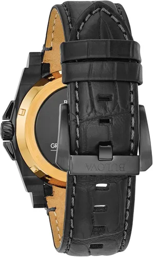 Vista 3 de Bulova 98B293 Grammy - Reloj analógico de cuarzo negro para hombre, Negro -, Cronógrafo