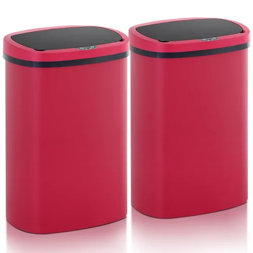Vista 23 de Basurero de cocina con sensor de movimiento de 13 galones, cubo de basura con sensor automático de 50 L, cubo de basura inteligente con tapa