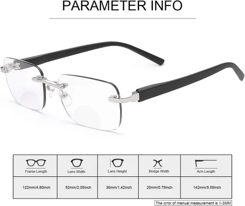 Vista 4 de YIMI Lentes de lectura bifocales fotocromáticos, bisagra de resorte, protección UV, lectores solares, antifatiga ocular, para hombres y mujeres