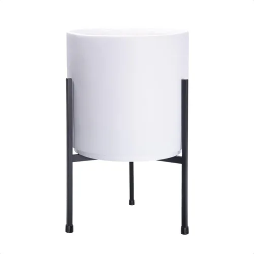 Vista 14 de Macetero moderno con soporte de metal de 8, 10, 12 y 14 pulgadas, para plantas