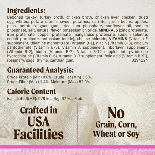 Vista 7 de Merrick Lil' Plates - Alimento húmedo sin cereales para perros pequeños, receta Tiny Thanksgiving Day Dinner, 12 envases de 3.5 onzas Natural, Grain