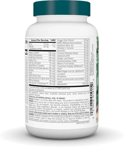 Vista 3 de Source Naturals Suplemento multivitamínico diario y multivitamínico para la salud inmune de las mujeres Life Force Multiple, 45 tabletas
