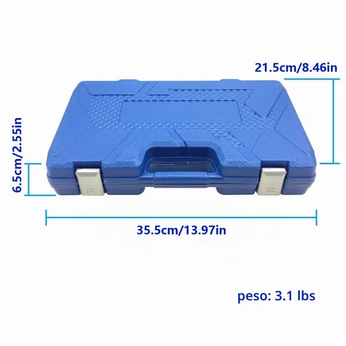 Vista 6 de ZKTOOL Probador de compresión de cilindro de motor de 11 unidades (todos los vehículos) de 300 PSI con M10 M12 M14 M16 M18, kit adaptador