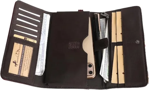 Vista 5 de Montana West - Cartera de piel para mujer con bordado en relieve