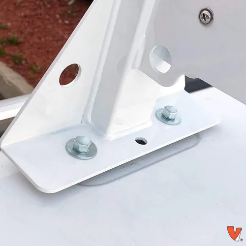 Vista 6 de Vantech H1 2 Bar para RAM ProMaster City Steel Ladder Roof Rack 2015-On, Blanco