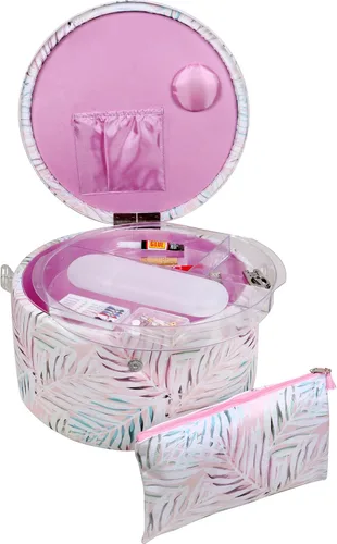 Vista 8 de SINGER Cesta de Costura Grande Redonda Premium con Bolsa de Cremallera a Juego y Kit de Costura de Emergencia 30% Más Volumen de Almacenamiento