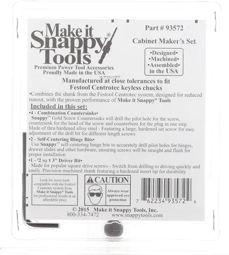 Vista 3 de Snappy Tools - Juego de gabinetes de 7 piezas compatible con mandriles Centrotec Festool