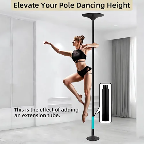Vista 4 de Extensión de Tubo para Pole Dance de 45mm - Extensión de Tubo de Baile de 125/250/500mm, Fácil de Instalar, Extensión Cromada de Conexión Suave