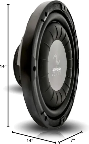 Vista 6 de Harmony Audio HA-F124 - Subwoofer estéreo de 4 ohmios de la serie de 12 pulgadas Sub 800W