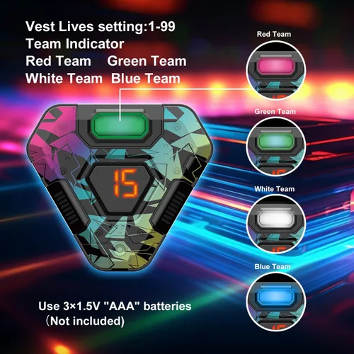 Vista 3 de Juego de Laser Tag de 2, Juego de Laser Tag para Niños Juego Interior y Exterior, Ideas de Regalo para Niños Adolescentes y Adultos, Juguetes