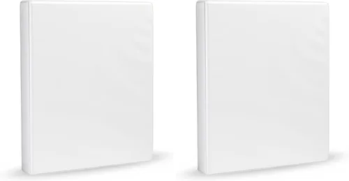 Vista 7 de Amazon Basics - Archivador con 3 argollas de 1 pulgada, color blanco, paquete de 1 unidad