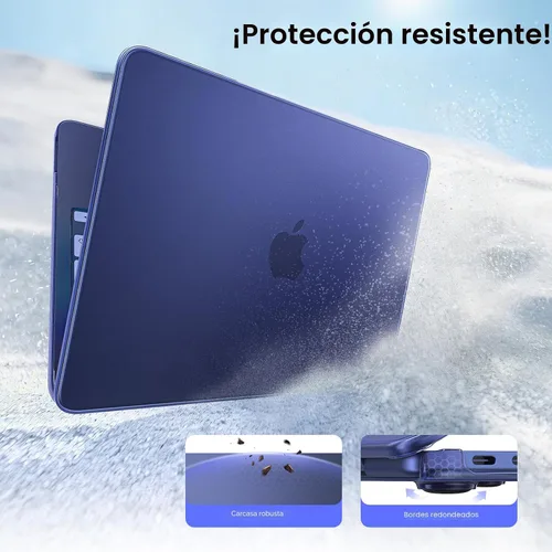 Vista 3 de BlueSwan para MacBook Neo Case 13 pulgadas 2026 Release A18 Pro Chip Modelo Índigo transparente
