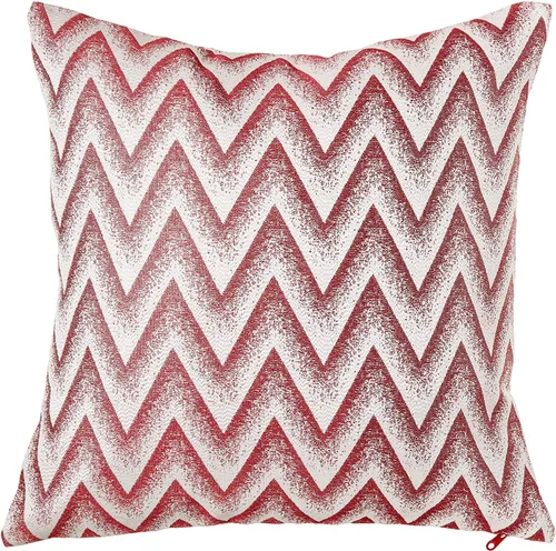 Vista 2 de Violet Linen Indiana Chevron Pattern, poliéster jacquard, reversible, dorado, 18 x 18 pulgadas, funda de almohada decorativa