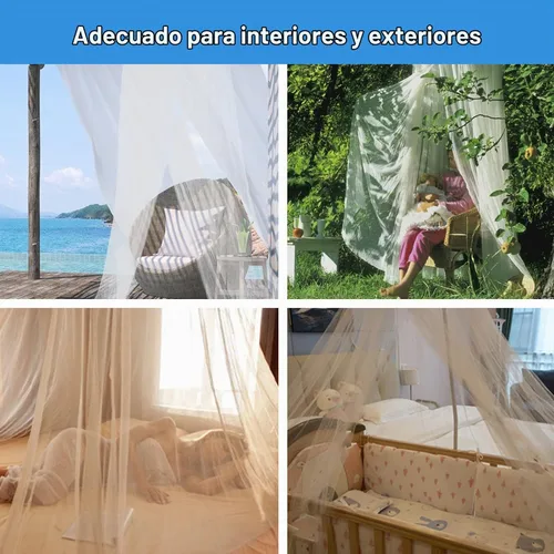 Vista 6 de Aoresac Toldo de cama para niñas, elegantes cortinas de cama con dosel de techo, toldo de princesa para cama de niñas, red de cama colgante