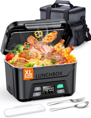 Vista 11 de Docusvect - Fiambrera eléctrica inalámbrica para adultos, 1.3 L, con calefacción 20,000mAh Heated Lunch Box Cordless for Men, 2H Heat+1H
