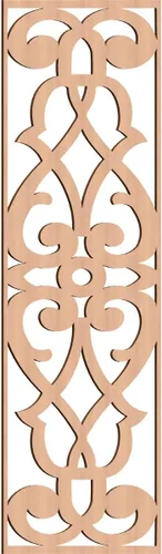 Vista 79 de 9 3/8"W x 24 3/8"H x 1/4"T Bellaire Decorativos Paneles de pared de madera calado, abedul