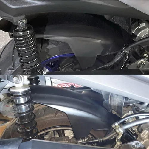 Vista 3 de F - Guardabarros trasero de motocicleta para Yamaha Xmax 400/300/250 2018-2022 Y (color: negro)