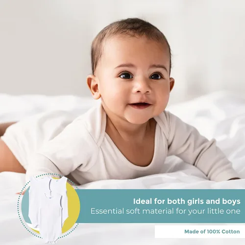 Vista 5 de Spasilk 100% de Bebé de algodón unisex sin mangas Lap Hombro Bodysuits (3 unidades)