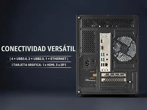 Vista 7 de PC para juegos, RTX 3060 Ti 8GB, AMD Ryzen 5 5500, 16 GB de RAM