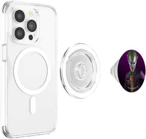 Vista 4 de Batman Arkham Asylum Joker PopSockets MagSafe PopGrip para iPhone