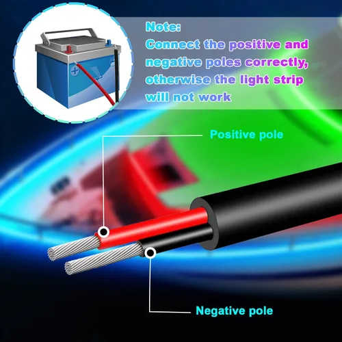 Vista 3 de Luces LED de barco de 66 pies, tiras de luces LED marinas impermeables RGB de 12V, luces de barco pontón IP67 con control de aplicación, luz