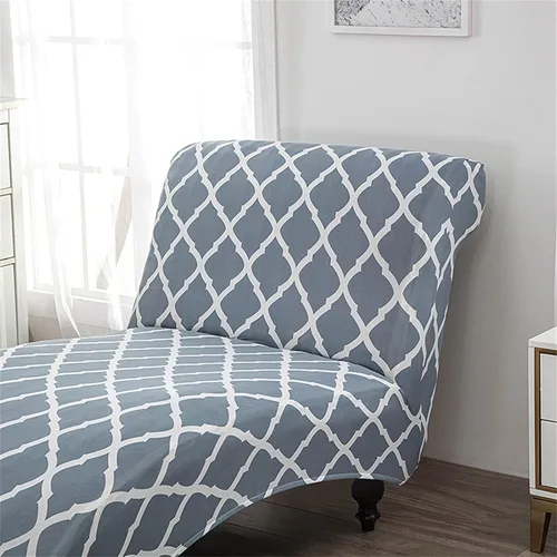 Vista 6 de Funda elástica para tumbona, funda para tumbona, sin brazos, para muebles de interior, para sala de estar, dormitorio, lavable a máquina (nuevo-1)
